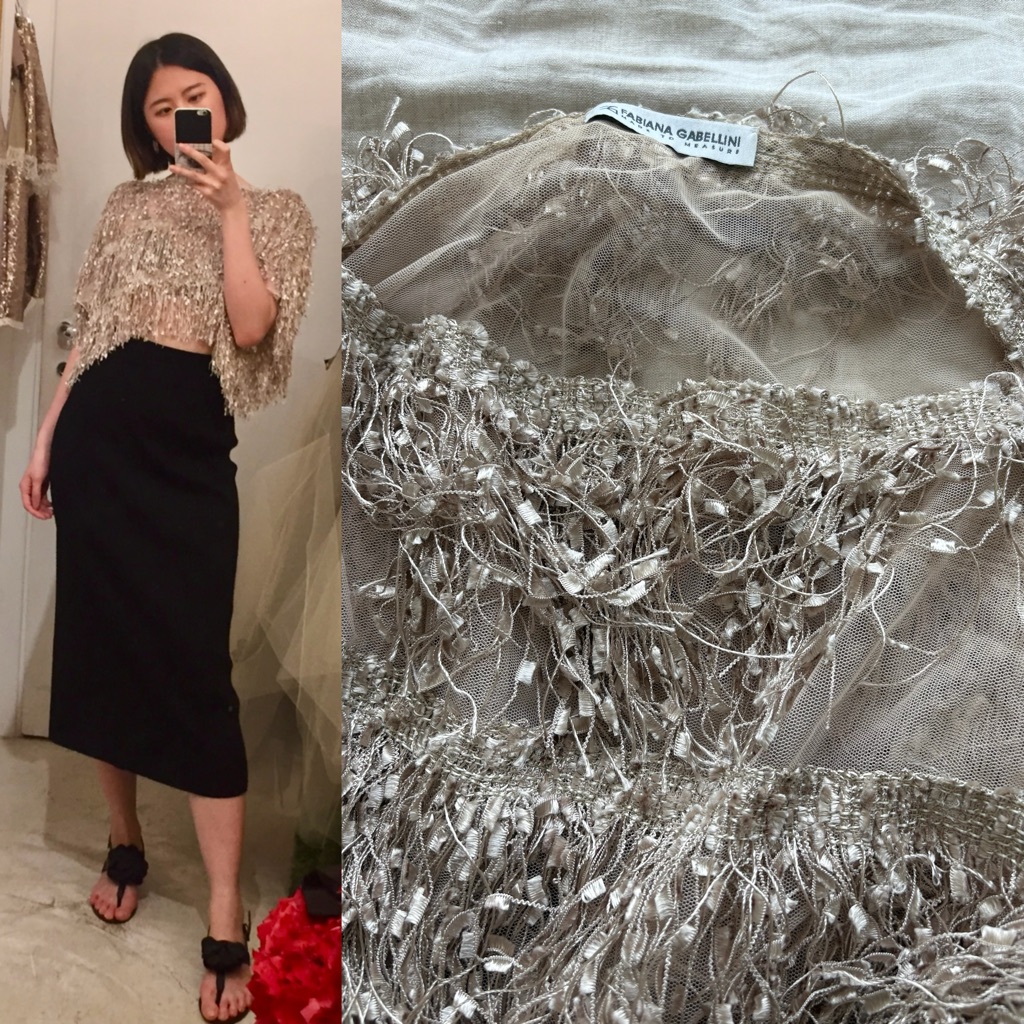 Fabiana Gabellini Fringe Mesh Top